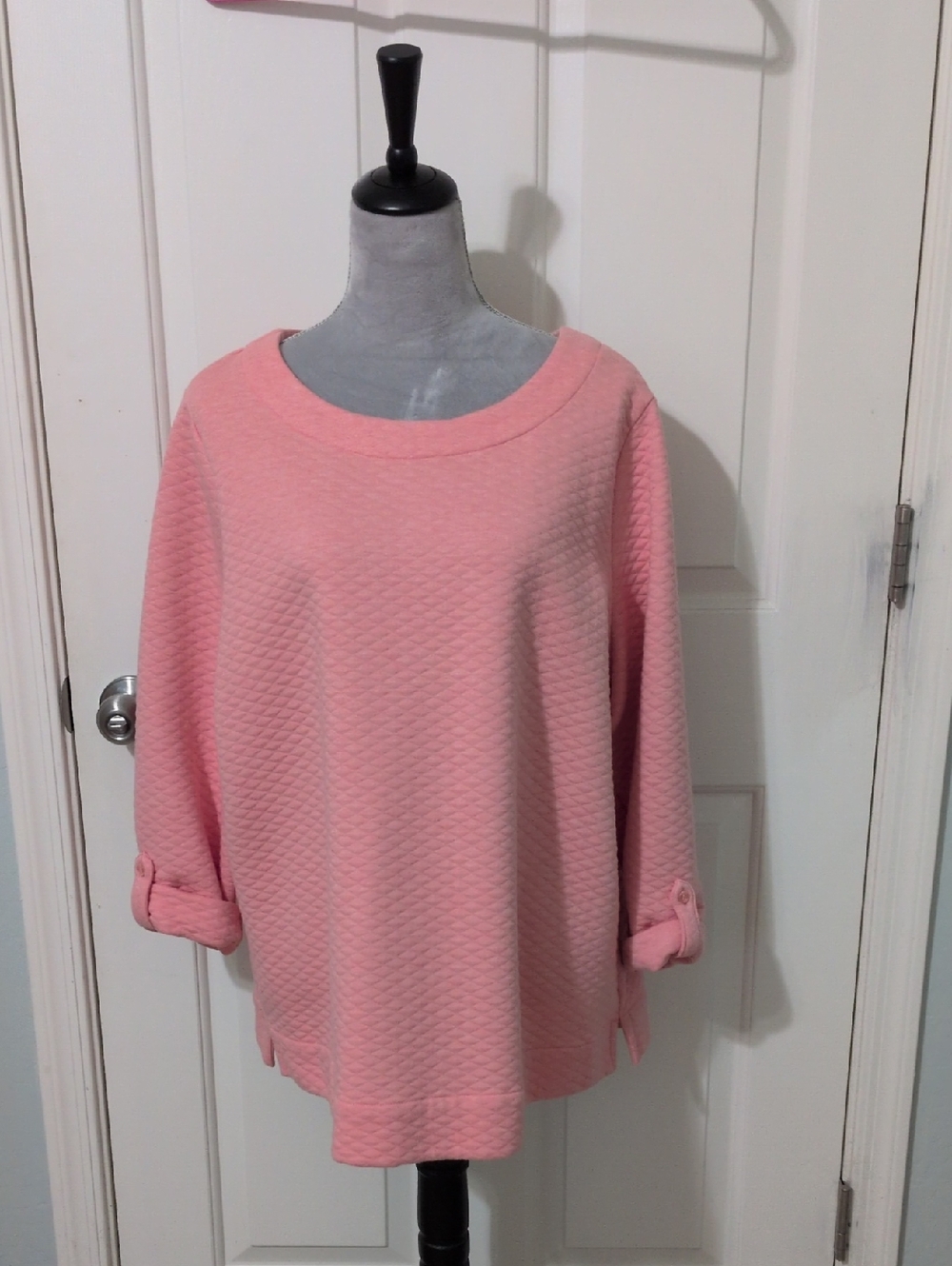 croft & barrow coral knit pullover